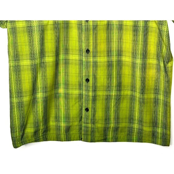 Mountain Hardwear Mens Shirt Button Up 100% Cotton Short Sleeve Green Plaid M - Picture 4 of 15